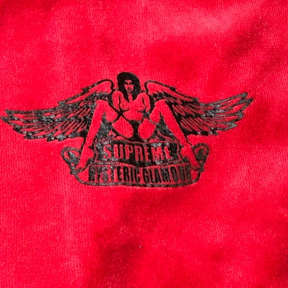 Supreme Hysteric Glamour Zip Up Velour Track Jacket Mens Small Size - Picture 2 of 7